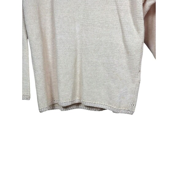 Vintage 1990s Women's PM Chunky Knit Cardigan Romantic Embroidered Granny Y2K - Picture 11 of 12